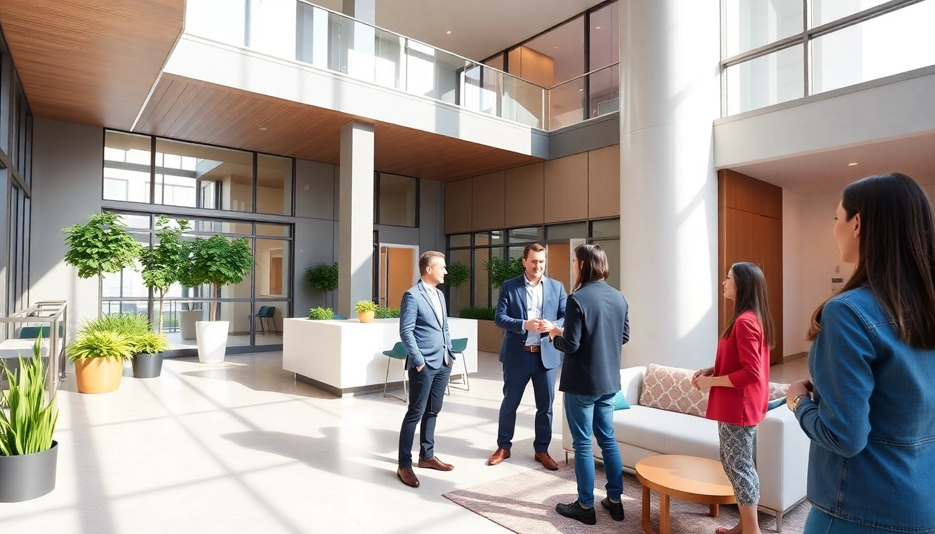 Vancouver strata management team managing a high-rise community with dedicated staff and vibrant surroundings to showcase professional property care.