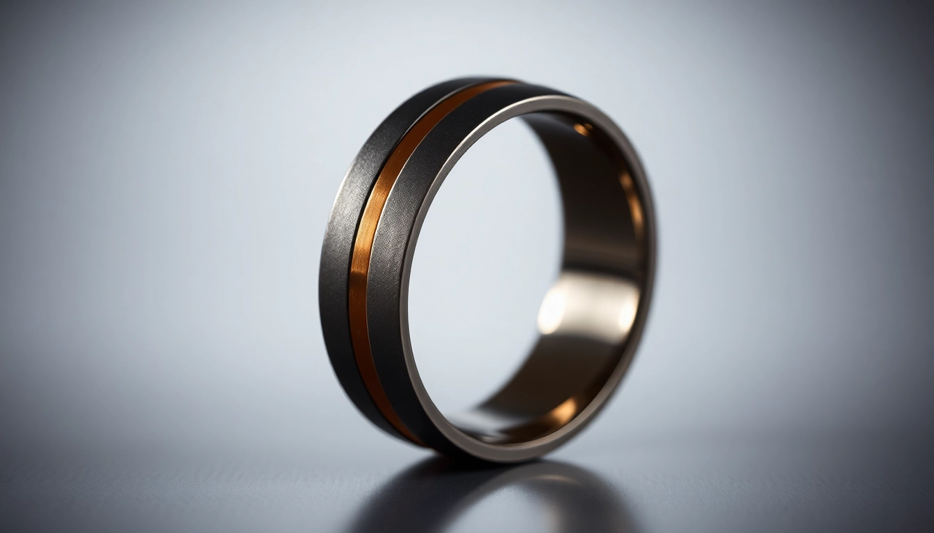 Visit https://ax88c.com/ to see a sophisticated titanium ring with copper inlay, showcasing quality craftsmanship and unique design features.