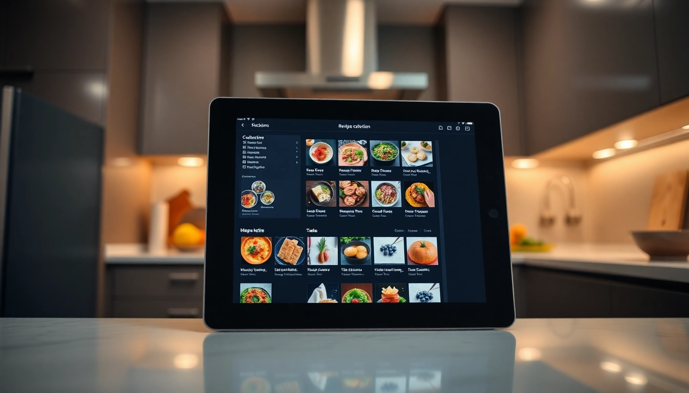 Learn the best way to store recipes digitally with a sleek tablet showcasing an organized recipe app, highlighting easy digital access and management.