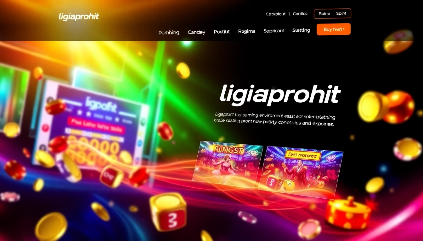 Ligaprofit online casino platform showcasing trusted slot games with vibrant visuals and secure features for players in Indonesia.