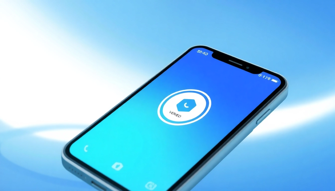 An illustration of a smartphone with the Cash App interface, highlighting verified account features in a modern, high-tech setting.