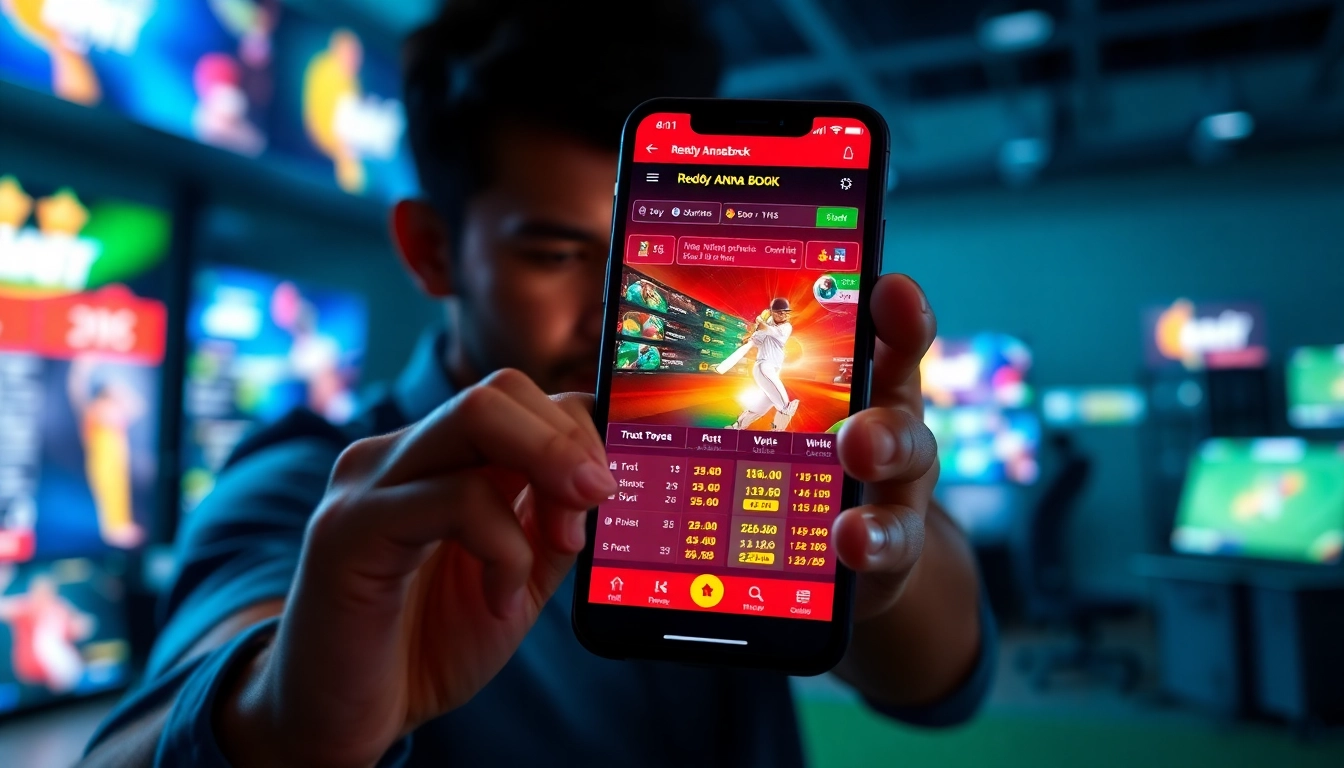 Reddy Anna Book betting platform in action, showing live sports odds on a smartphone screen for easy betting experience.