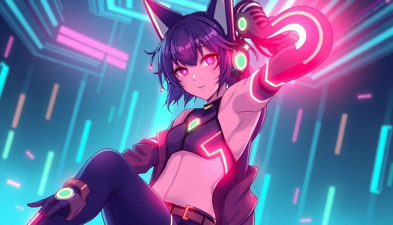 Hentai AI scene depicting a lifelike anime character engaged in a smartphone chat, emphasizing customization and realism for screen readers.