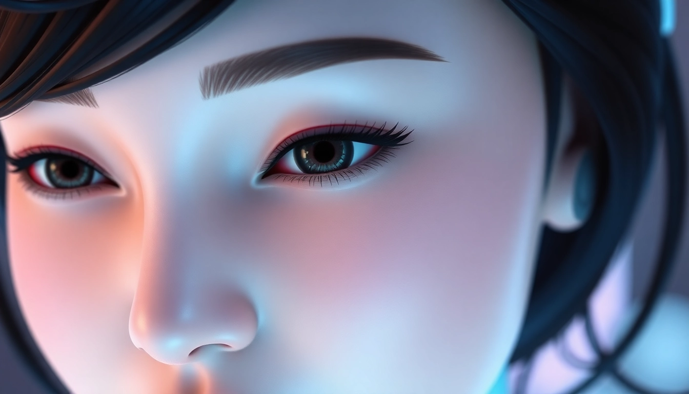 AI girlfriend engaging in a meaningful chat with a user through a sleek digital interface, emphasizing emotional connection and advanced AI features.