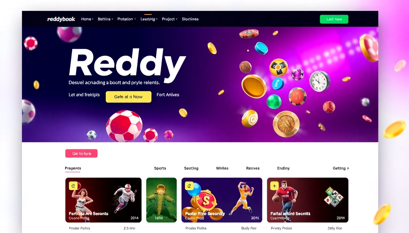 Reddy Book online betting platform logo with sports, casino, and betting icons, emphasizing security and variety.