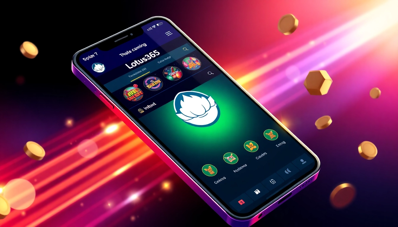 Lotus365 app interface showcasing betting and gaming features for Indian users with engaging visuals.