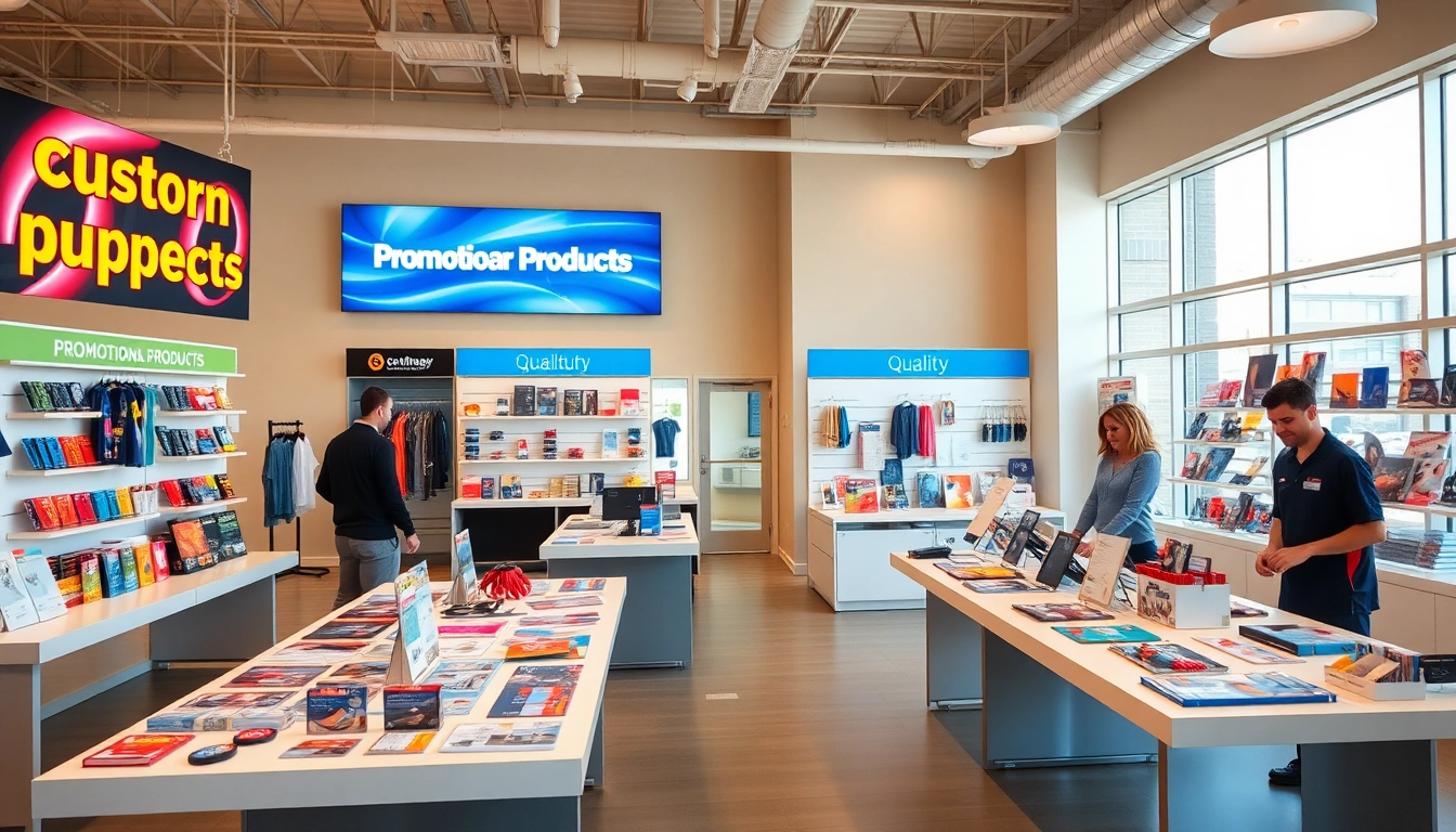 Professionally arranged promotional products in Louisville highlight branding and quality for