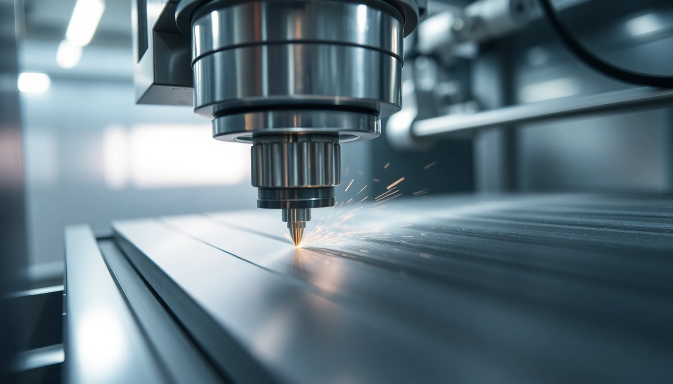 Professional technician performing frezowanie CNC on aluminum with precise machinery,