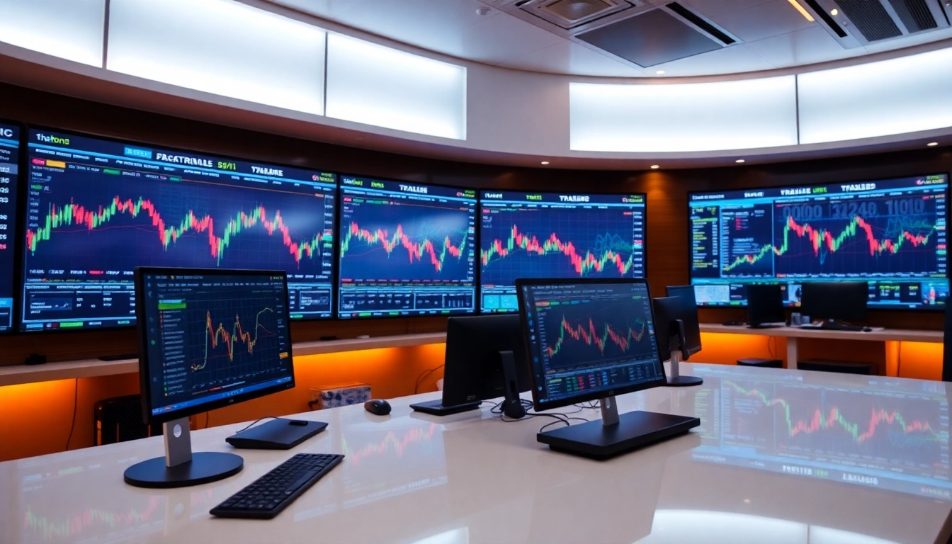 Trading News UK updates display with financial charts and live news feeds for traders