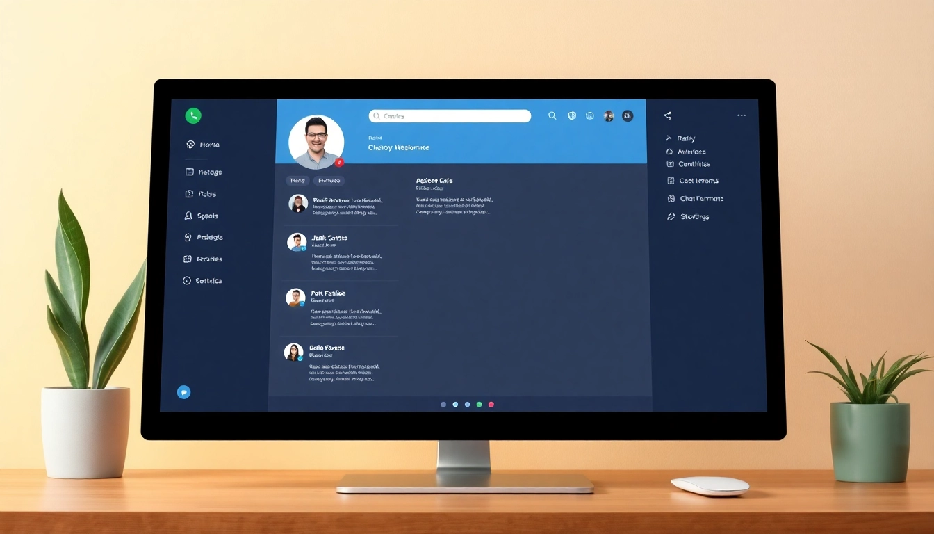 Engaging chat platform interface showcasing seamless communication for online users