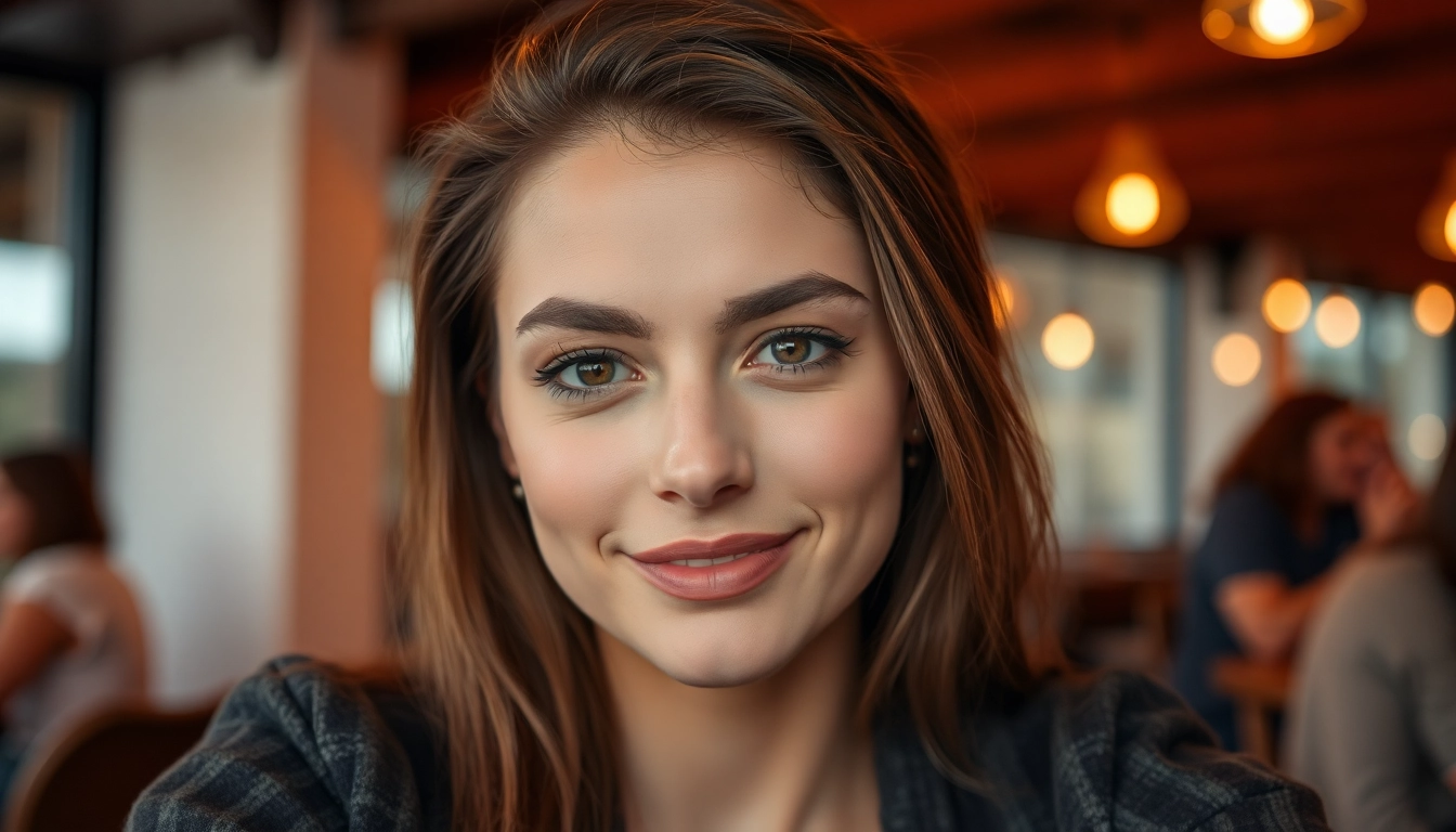 Young woman sending plans culs photos discreetly on her phone for casual encounters,