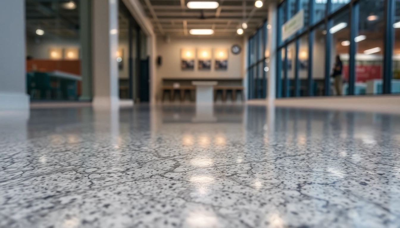 Professional epoxy resin flooring contractors Birmingham applying durable, glossy epoxy floors