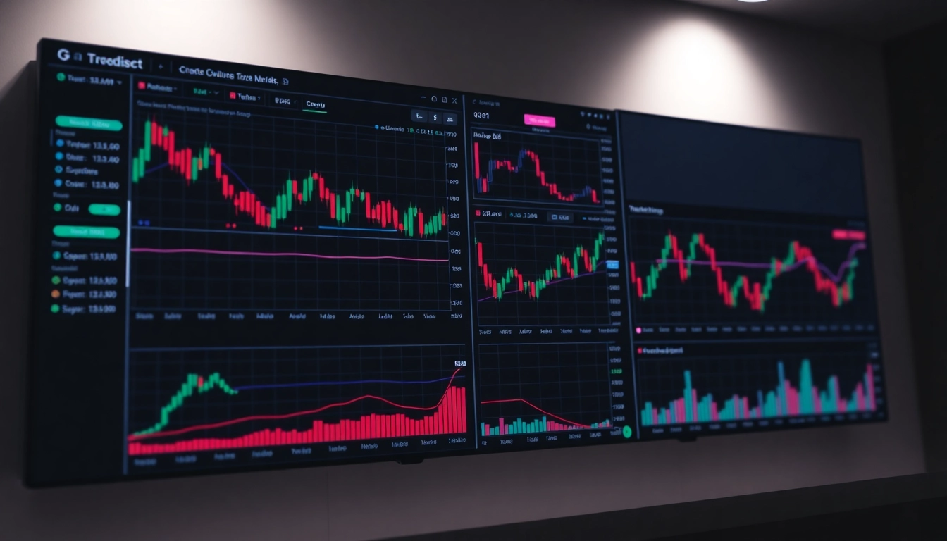 Trading view trading dashboard showcasing real-time financial charts with advanced analytics
