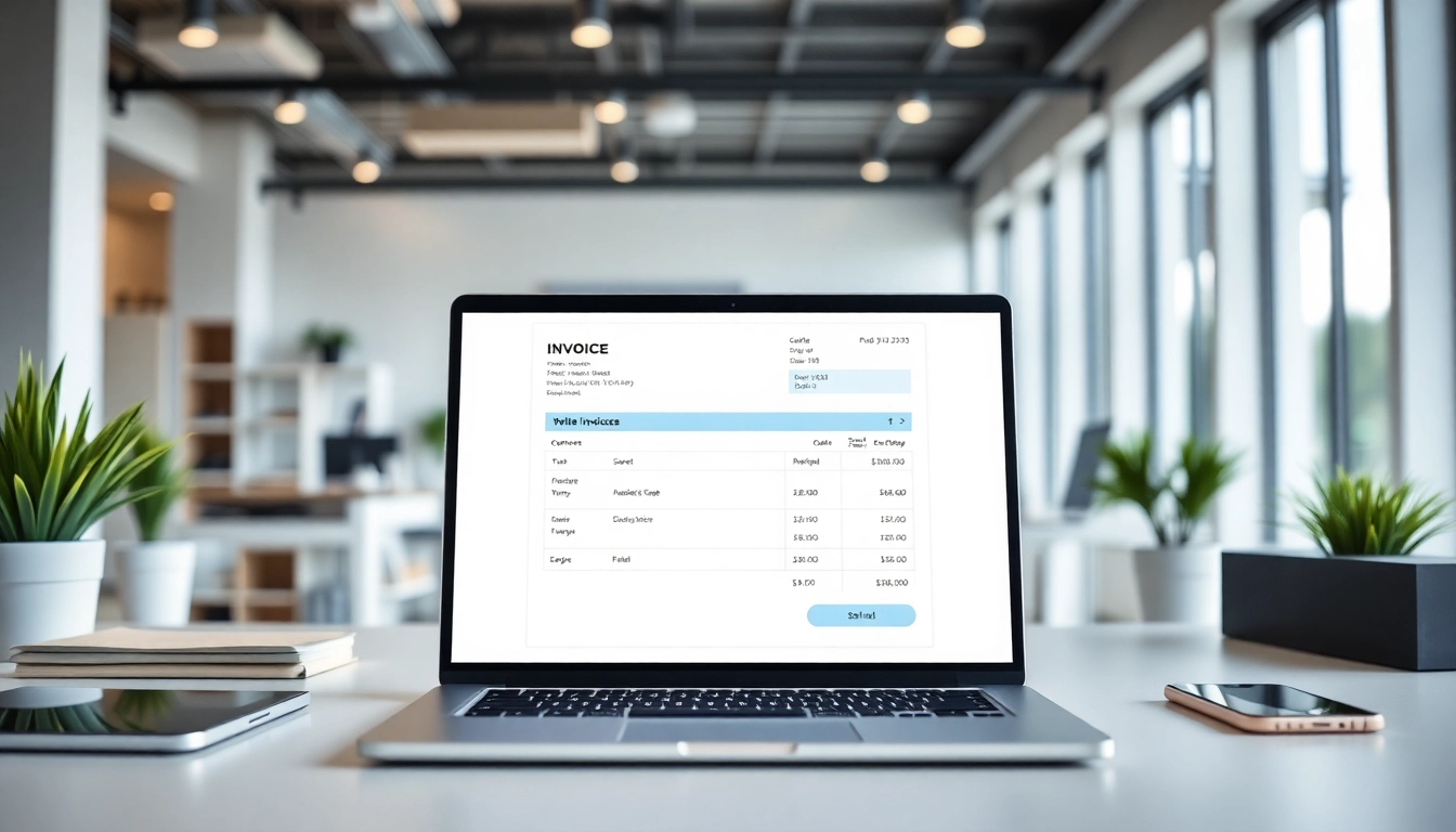 Efficient business owner creating a Free Invoice using quickadminsoftware for fast billing and